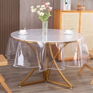 Plastic Tablecloth 48” Round New!